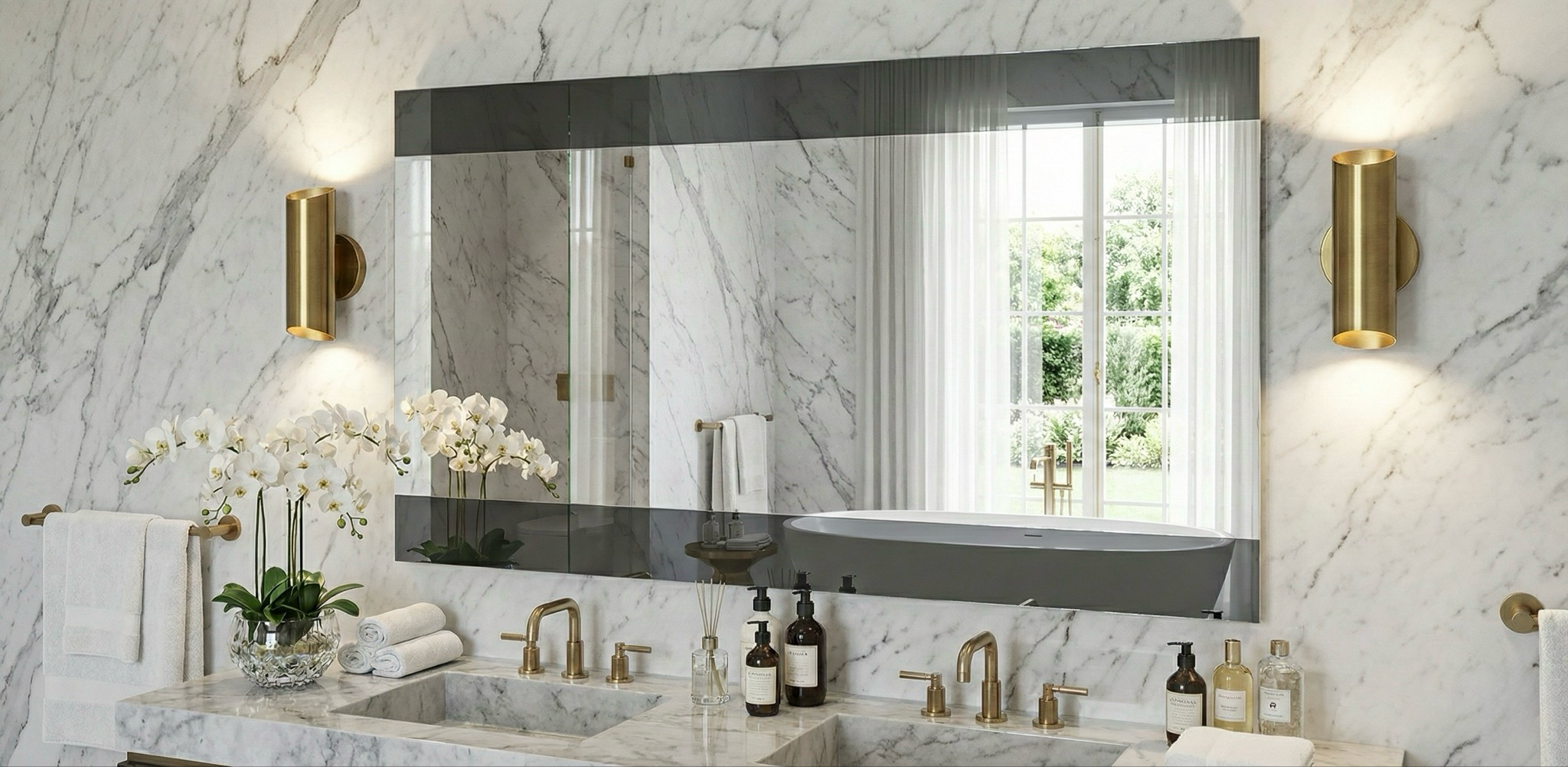Miroir de salle de bains 120 x 70 cm High Gloss — Réf. DST211
